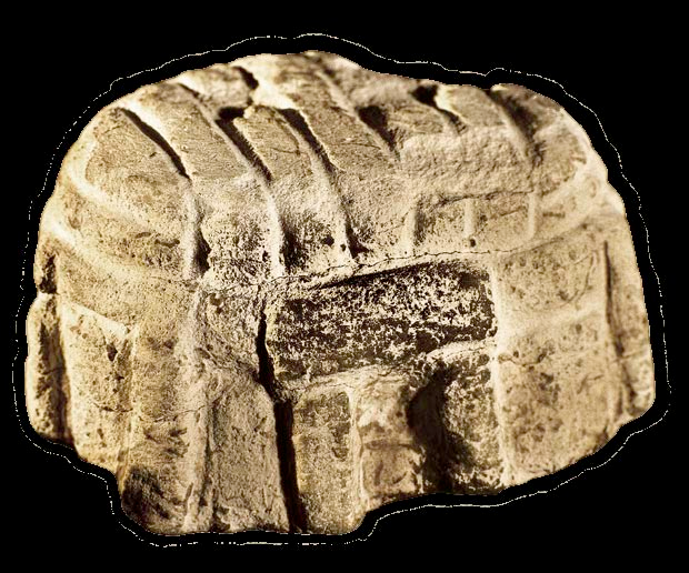 Small stone model of a roofed temple from Taâ€™ Hagrat